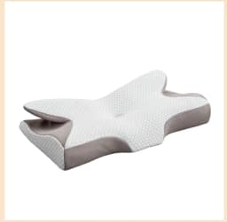 image-Zhenxin Memory Foam Cervical Neck Pillow Butterfly Shape Gray