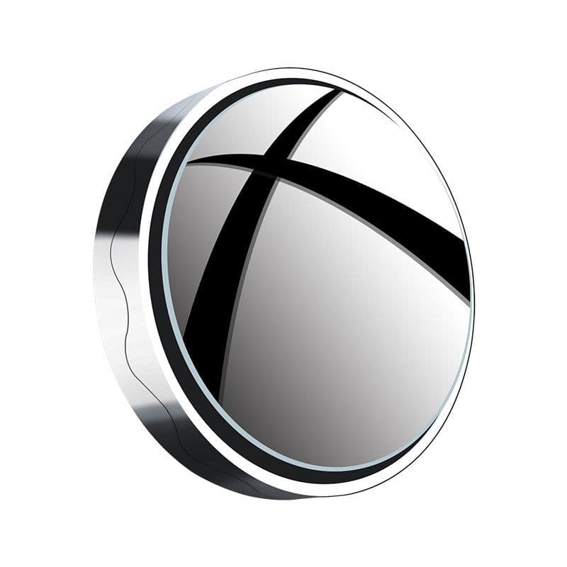 image-Suction Cup Blind Spot Mirror Adjustable Rearview HD Silver Pair