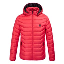 image-USB Heated Jacket Men's 9-Zone Hooded Cotton Padded Coat