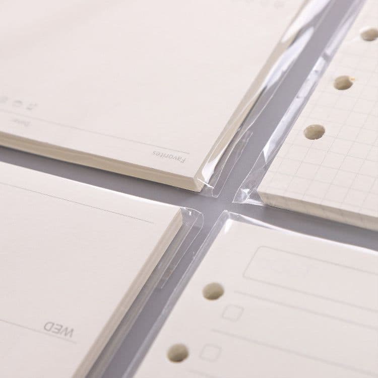 image-A5 Loose-Leaf Notebook Refill Paper 6-Hole Blank Inner Pages