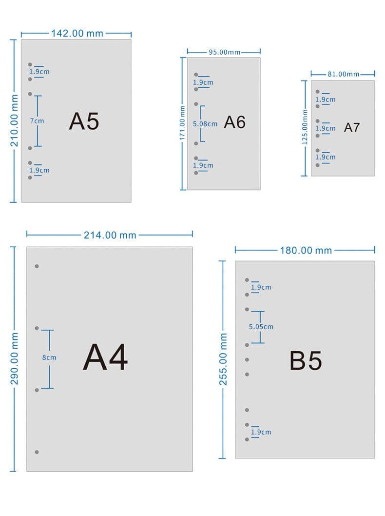 image-A5 Loose-Leaf Notebook Refill Paper 6-Hole Blank Inner Pages