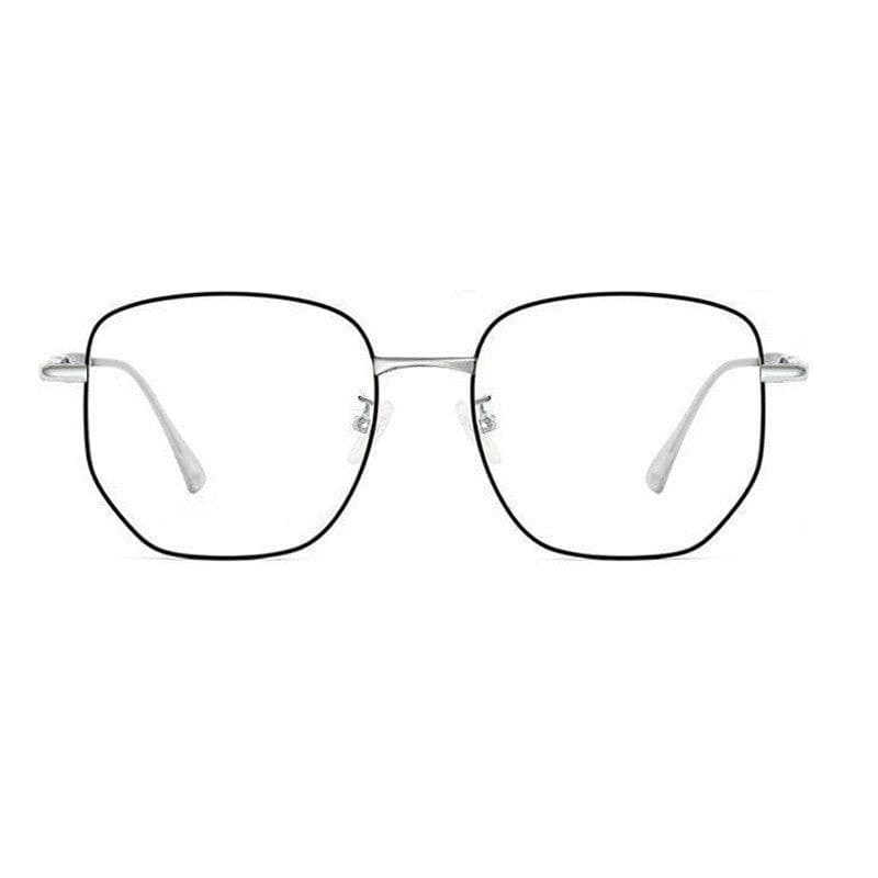 image-Metal Frame Color-Changing Oval Glasses FB5 Large Frame Myopia