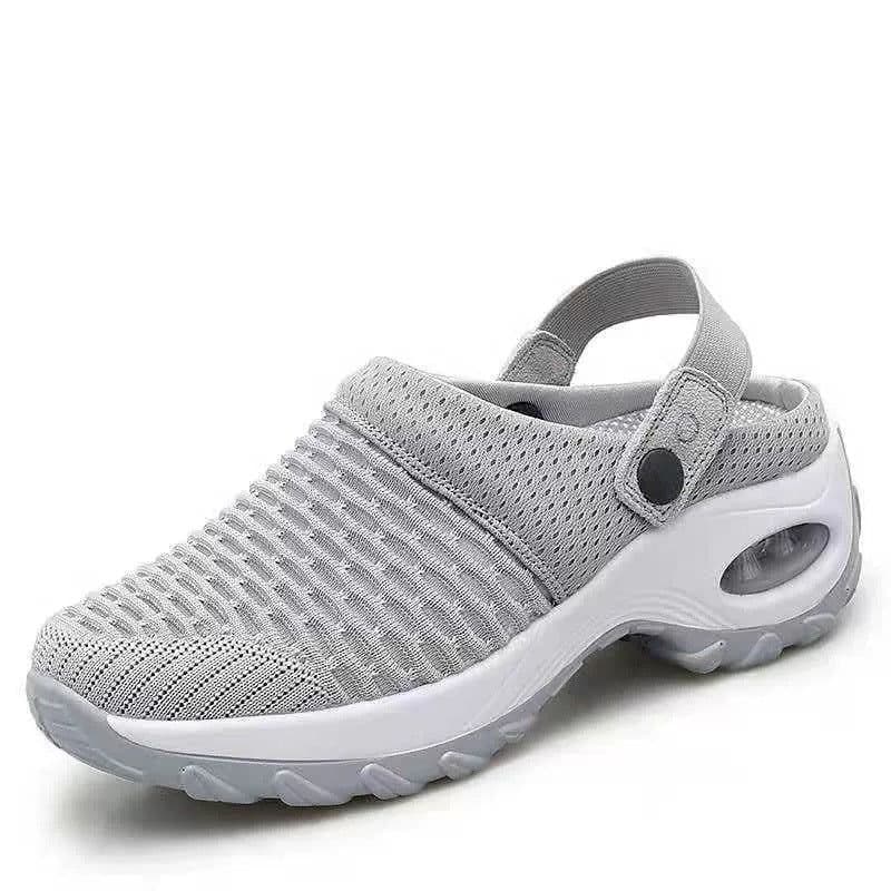 image-Women's Canvas Low Top Wedge Casual Shoes Round Toe