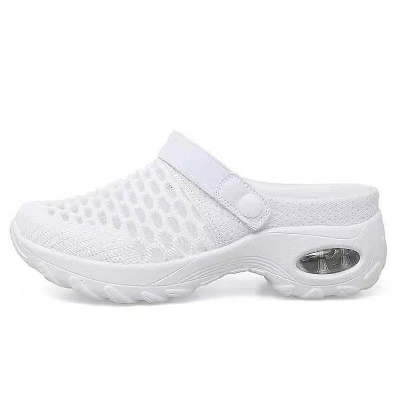 image-Women's Canvas Low Top Wedge Casual Shoes Round Toe