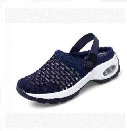 image-Women's Canvas Low Top Wedge Casual Shoes Round Toe