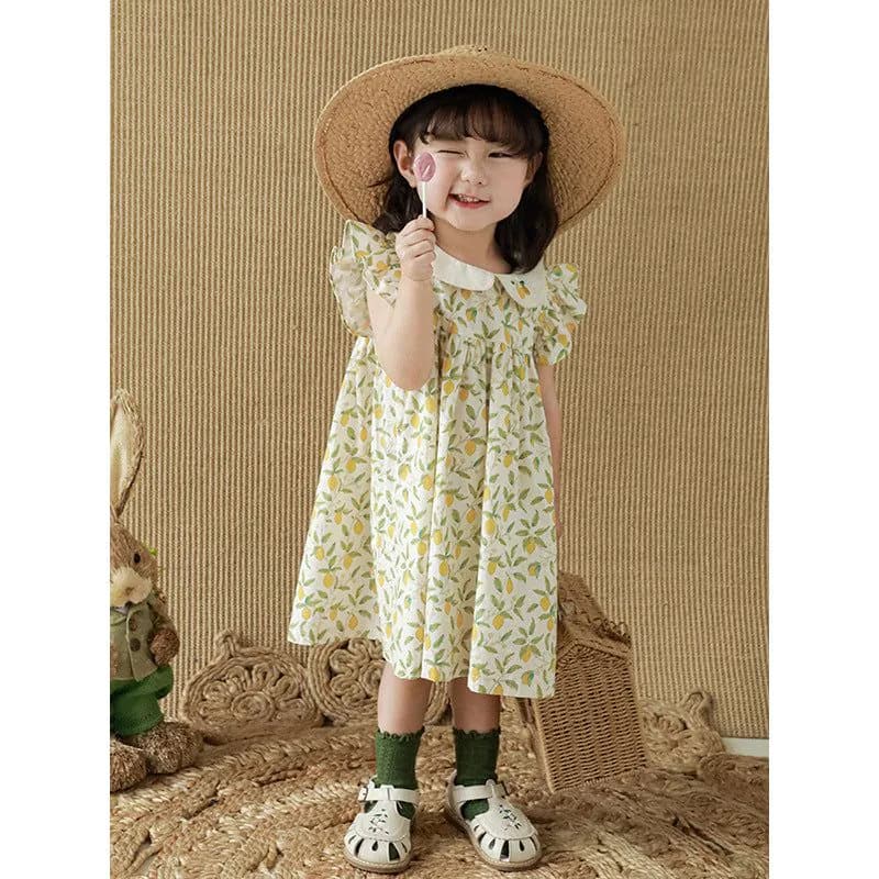 image-Qiu Duo Meng Girls Fruit Printed Princess Dress