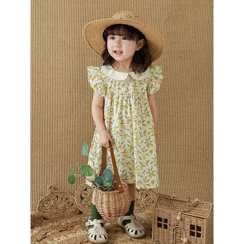 image-Qiu Duo Meng Girls Fruit Printed Princess Dress