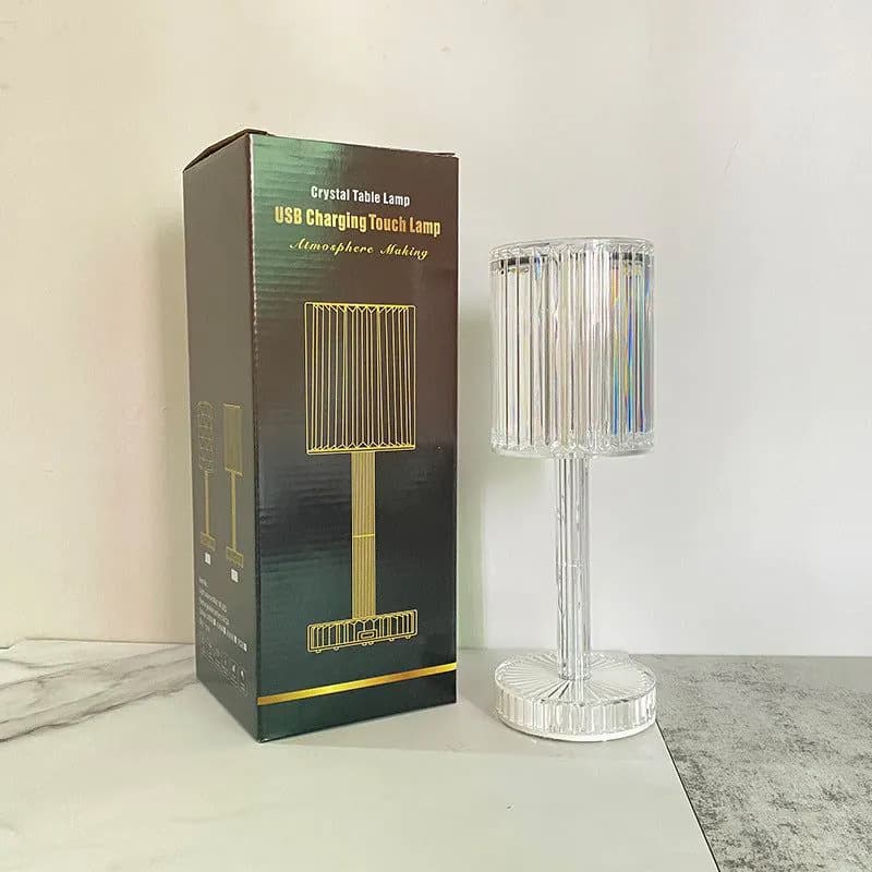 image-Gatsby Diamond Table Lamp Rechargeable LED Night Light Touch Control