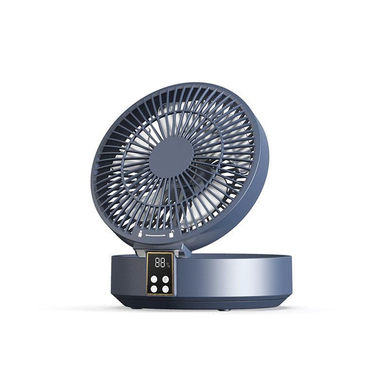 image-Portable USB Folding Fan with Remote Control, Timer & Night Light