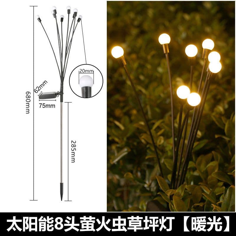 image-Solar LED Firefly Lawn Lamp Outdoor Waterproof IP65 Garden Light