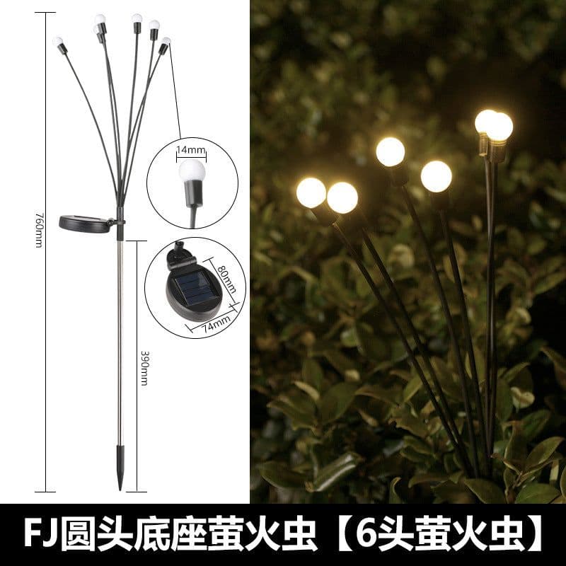 image-Solar LED Firefly Lawn Lamp Outdoor Waterproof IP65 Garden Light