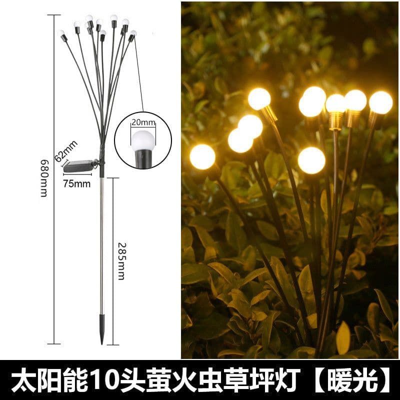 image-Solar LED Firefly Lawn Lamp Outdoor Waterproof IP65 Garden Light