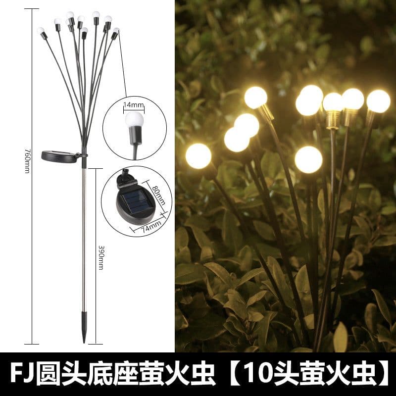 image-Solar LED Firefly Lawn Lamp Outdoor Waterproof IP65 Garden Light