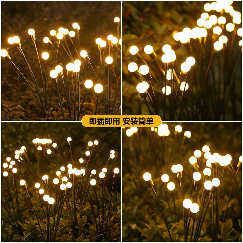 image-Solar LED Firefly Lawn Lamp Outdoor Waterproof IP65 Garden Light