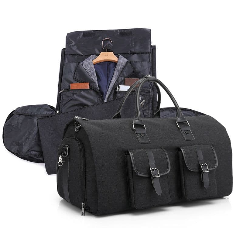 image-Oxford Cloth Travel Duffel Bag 36-55L Foldable Luggage HQ930