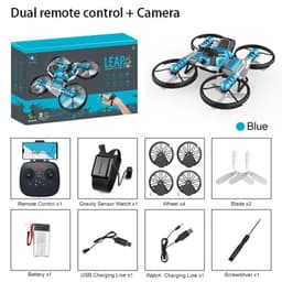 image-Qunyi Folding Motorcycle Drone 2-in-1 Land Air Quadcopter
