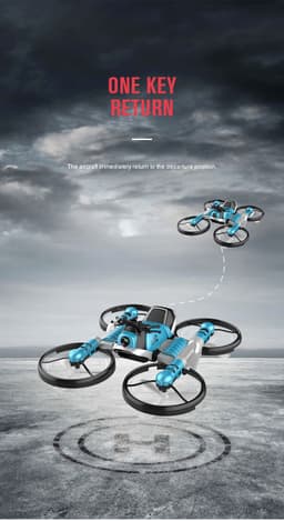image-Qunyi Folding Motorcycle Drone 2-in-1 Land Air Quadcopter