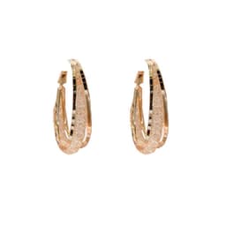 image-Korean Dupin Hollow Mesh Crystal Earrings S925 Silver Needle