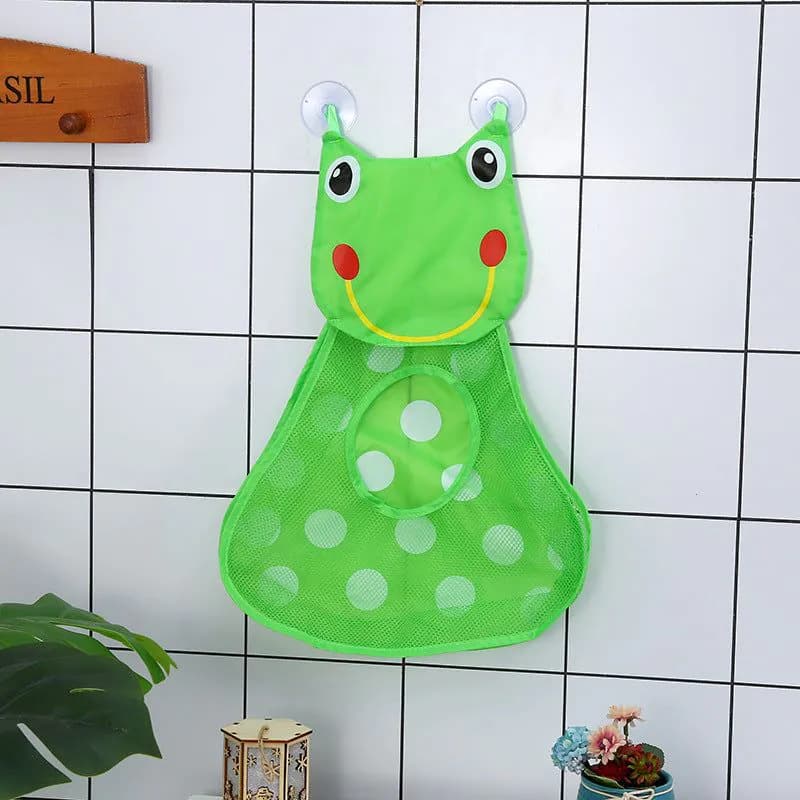 image-Children's Bathroom Storage Hanging Bag Cartoon Mesh Organizer