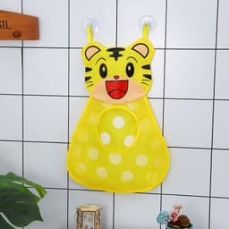 image-Children's Bathroom Storage Hanging Bag Cartoon Mesh Organizer