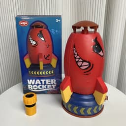 image-LZMW Space Rocket Rotating Sprinkler Water Toy Yellow