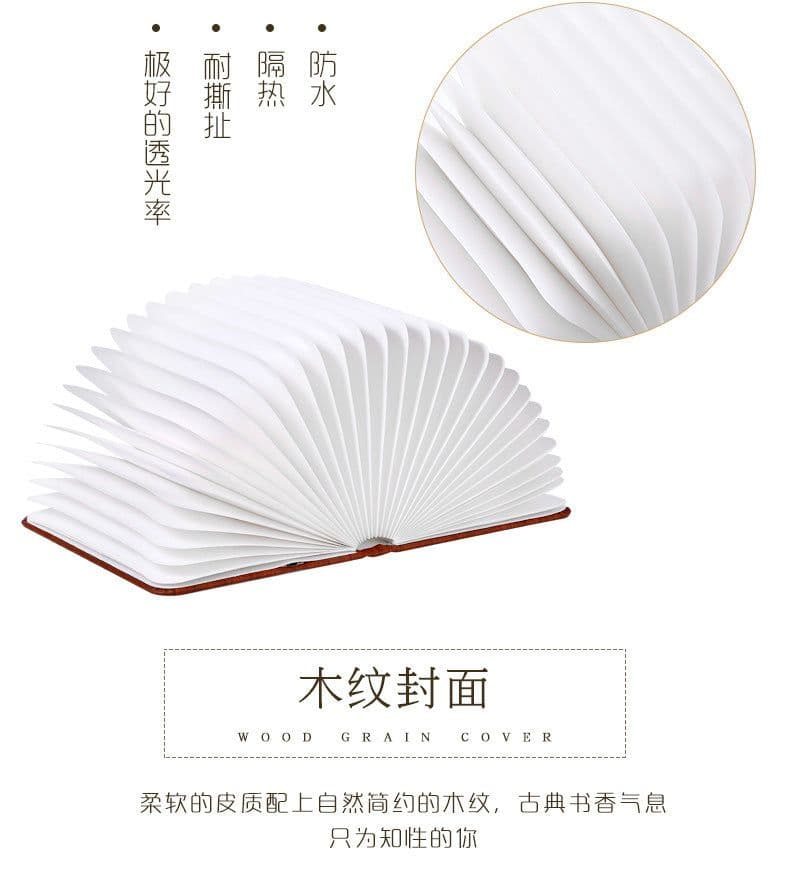 image-Creative Folding Book Lamp USB Rechargeable LED Night Light