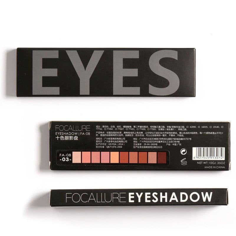 image-FOCALLURE Eye Shadow Palette FA08 Mocha Brown