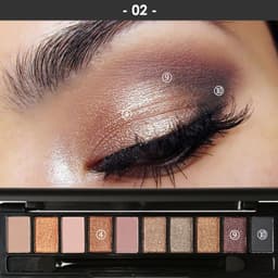 image-FOCALLURE Eye Shadow Palette FA08 Mocha Brown