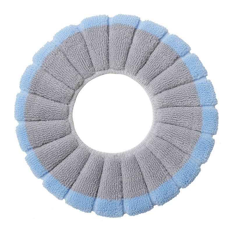 image-Toilet Seat Cushion O-Shaped Knitted Thickened Washable Cover