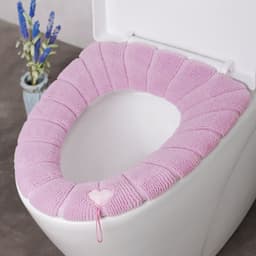 image-Toilet Seat Cushion O-Shaped Knitted Thickened Washable Cover