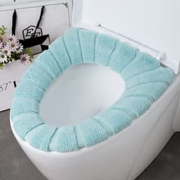 image-Toilet Seat Cushion O-Shaped Knitted Thickened Washable Cover