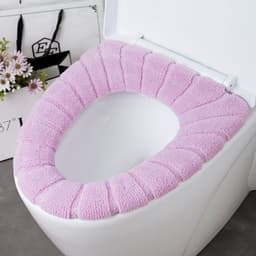 image-Toilet Seat Cushion O-Shaped Knitted Thickened Washable Cover