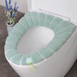image-Toilet Seat Cushion O-Shaped Knitted Thickened Washable Cover