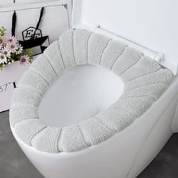 image-Toilet Seat Cushion O-Shaped Knitted Thickened Washable Cover