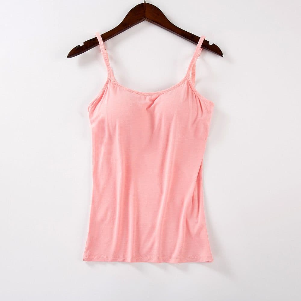 image-Modal Camisole with Chest Pad Women's Summer Layering Tank Top