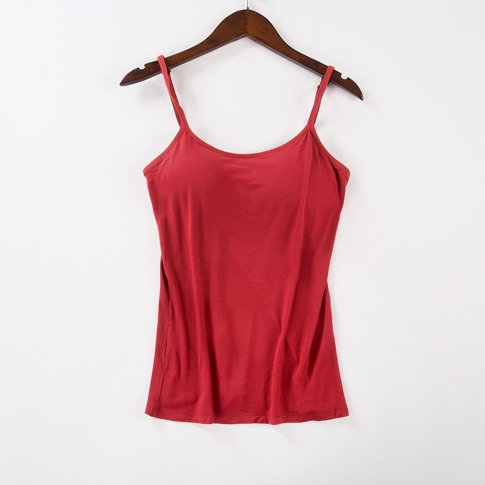 image-Modal Camisole with Chest Pad Women's Summer Layering Tank Top