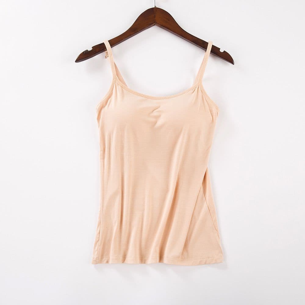 image-Modal Camisole with Chest Pad Women's Summer Layering Tank Top