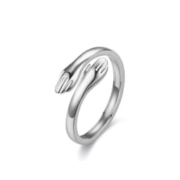 image-Titanium Steel Geometric Open Ring Unisex Fashion Jewelry