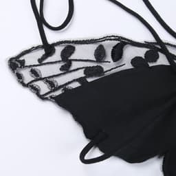image-2023 Butterfly Lace Cami Top Women Slim Fit Vest