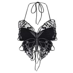 image-2023 Butterfly Lace Cami Top Women Slim Fit Vest