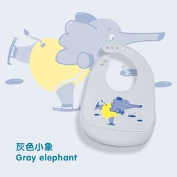 image-Children's Silicone Bib with Food Pocket - Waterproof Baby Bib