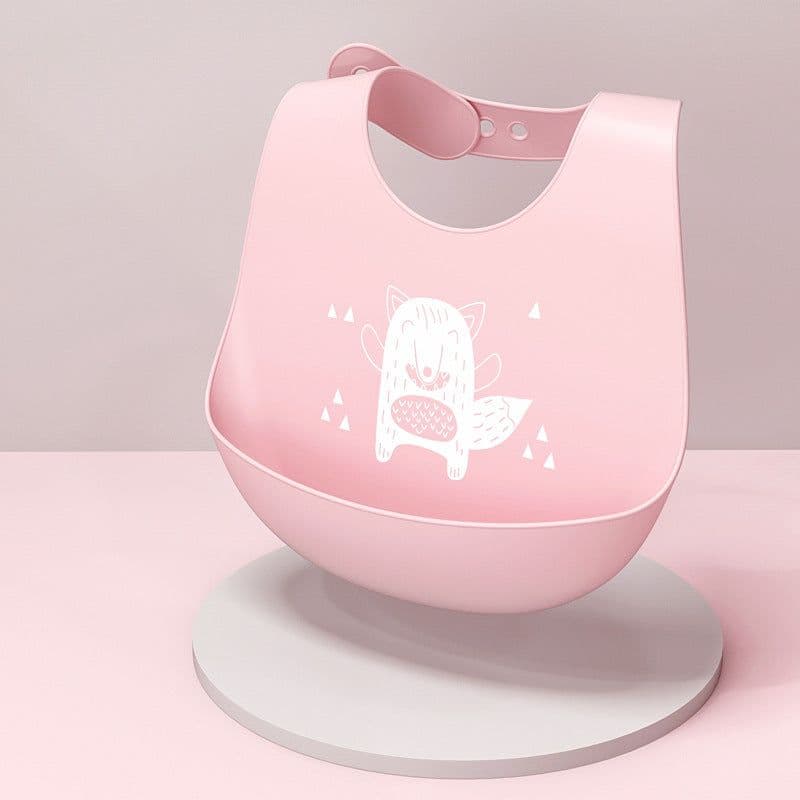 image-Children's Silicone Bib with Food Pocket - Waterproof Baby Bib