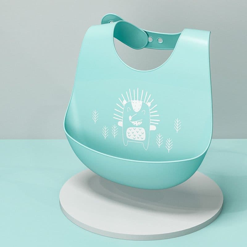 image-Children's Silicone Bib with Food Pocket - Waterproof Baby Bib