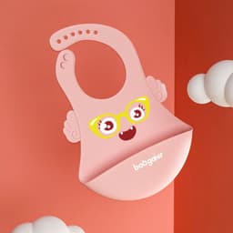 image-Children's Silicone Bib with Food Pocket - Waterproof Baby Bib