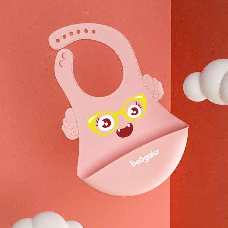 image-Children's Silicone Bib with Food Pocket - Waterproof Baby Bib