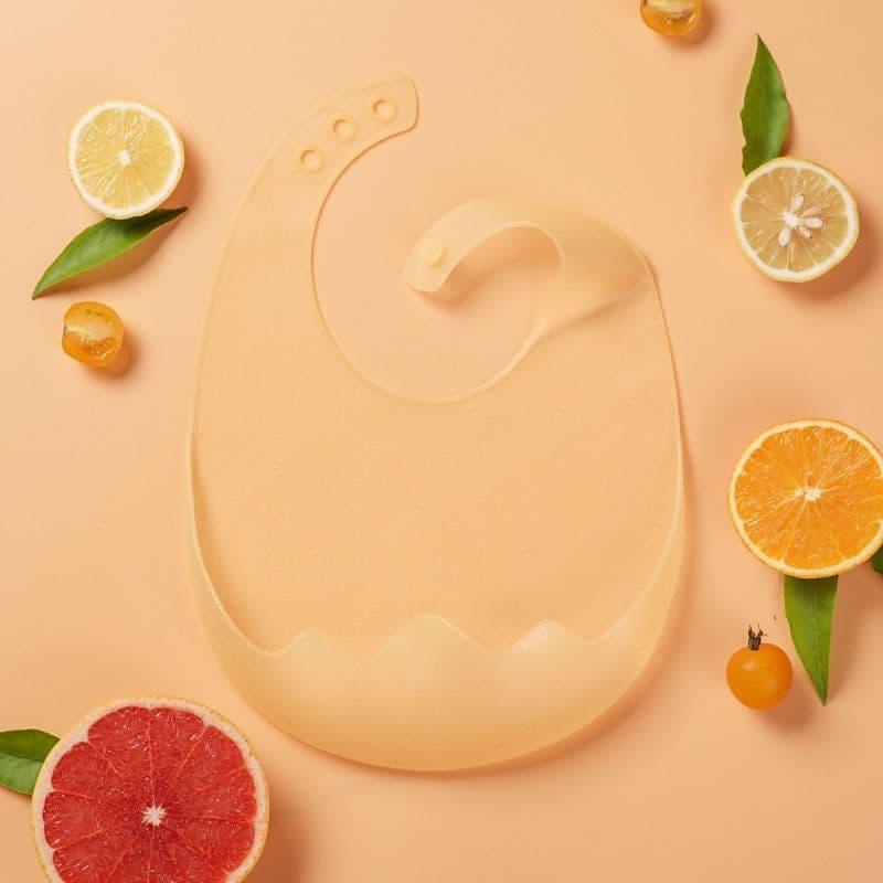 image-Children's Silicone Bib with Food Pocket - Waterproof Baby Bib