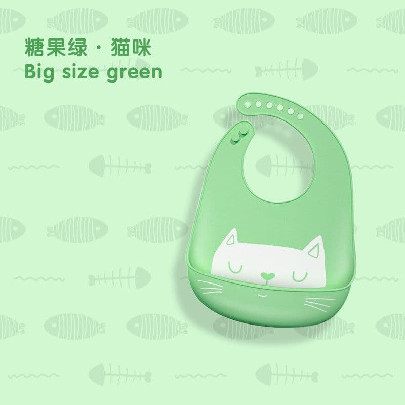image-Children's Silicone Bib with Food Pocket - Waterproof Baby Bib