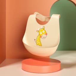 image-Children's Silicone Bib with Food Pocket - Waterproof Baby Bib