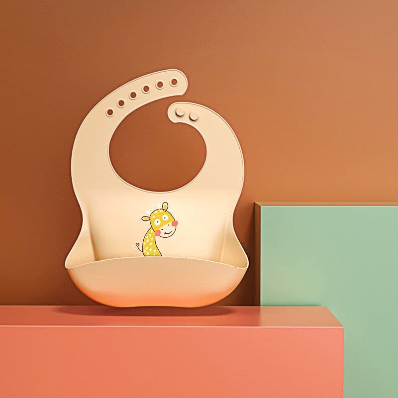 image-Children's Silicone Bib with Food Pocket - Waterproof Baby Bib