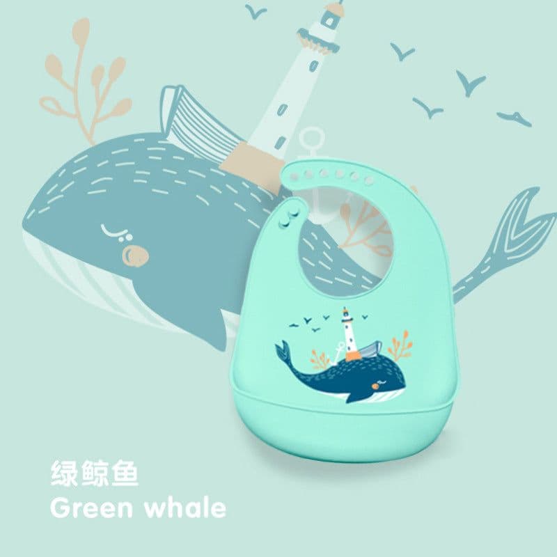 image-Children's Silicone Bib with Food Pocket - Waterproof Baby Bib